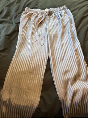 Victoria's Secret Shimmery Striped Lounge Pants - Slate